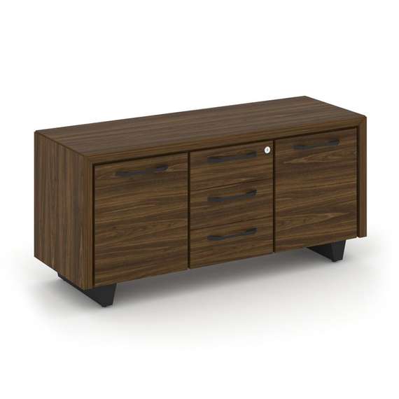 Corner Греденция большая COR.GRB Орех Лоренцо/Графит/Металл Графит 1296*450*600