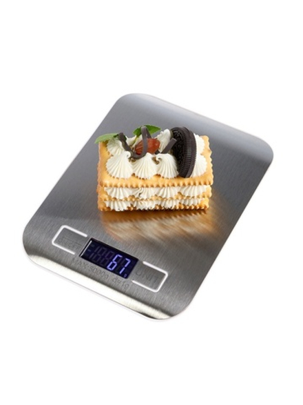 Весы кухонные LVE-028, электронные, до 5 кг, от батареек ААА×2, металл