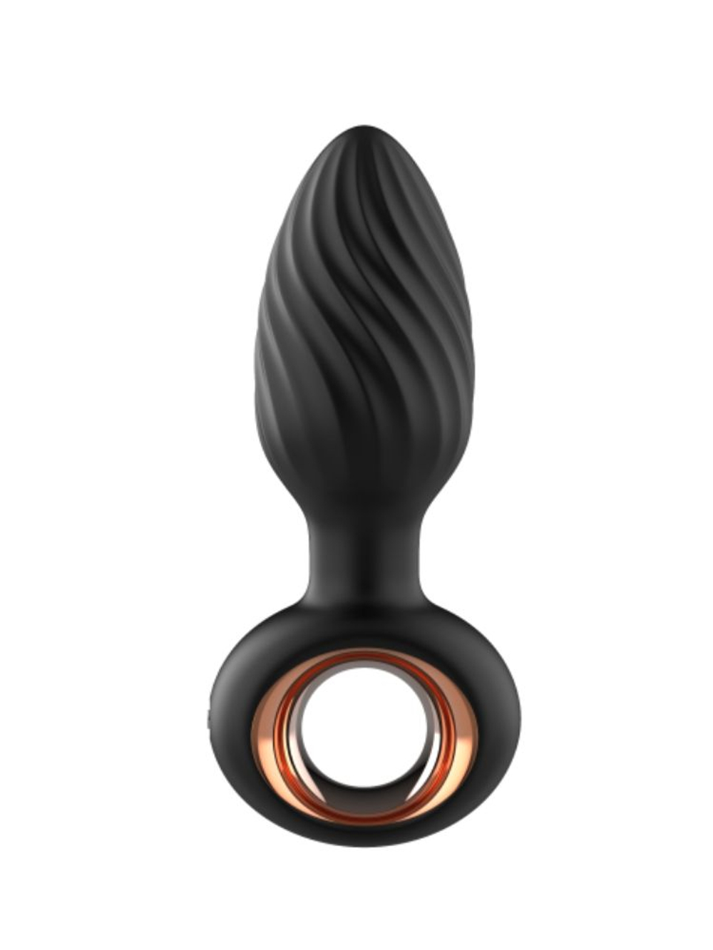 Анальная пробка Secwell с вибрацией и вращением, пульт ДУ