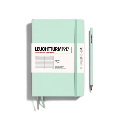 Блокнот Leuchtturm1917 Natural Colors A5 (14.5x21см) 61л в линейку мягкая обложка, цвет:  Мятный