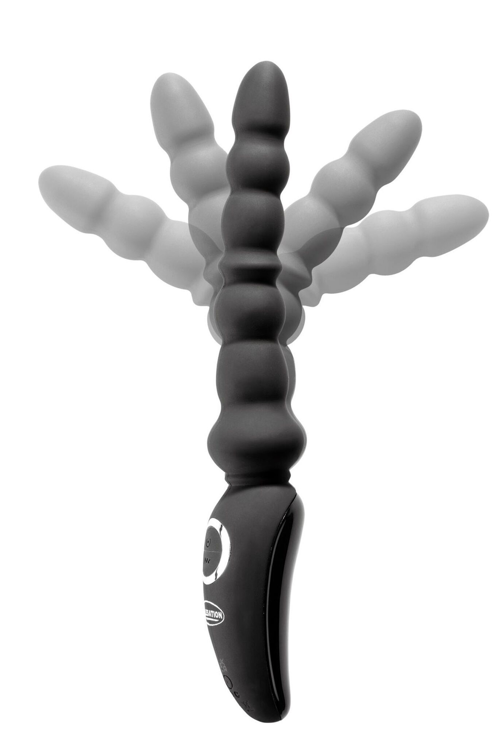 Черный анальный вибростимулятор Vibro Anal Stick - 23,5 см. (Цвет: черный)