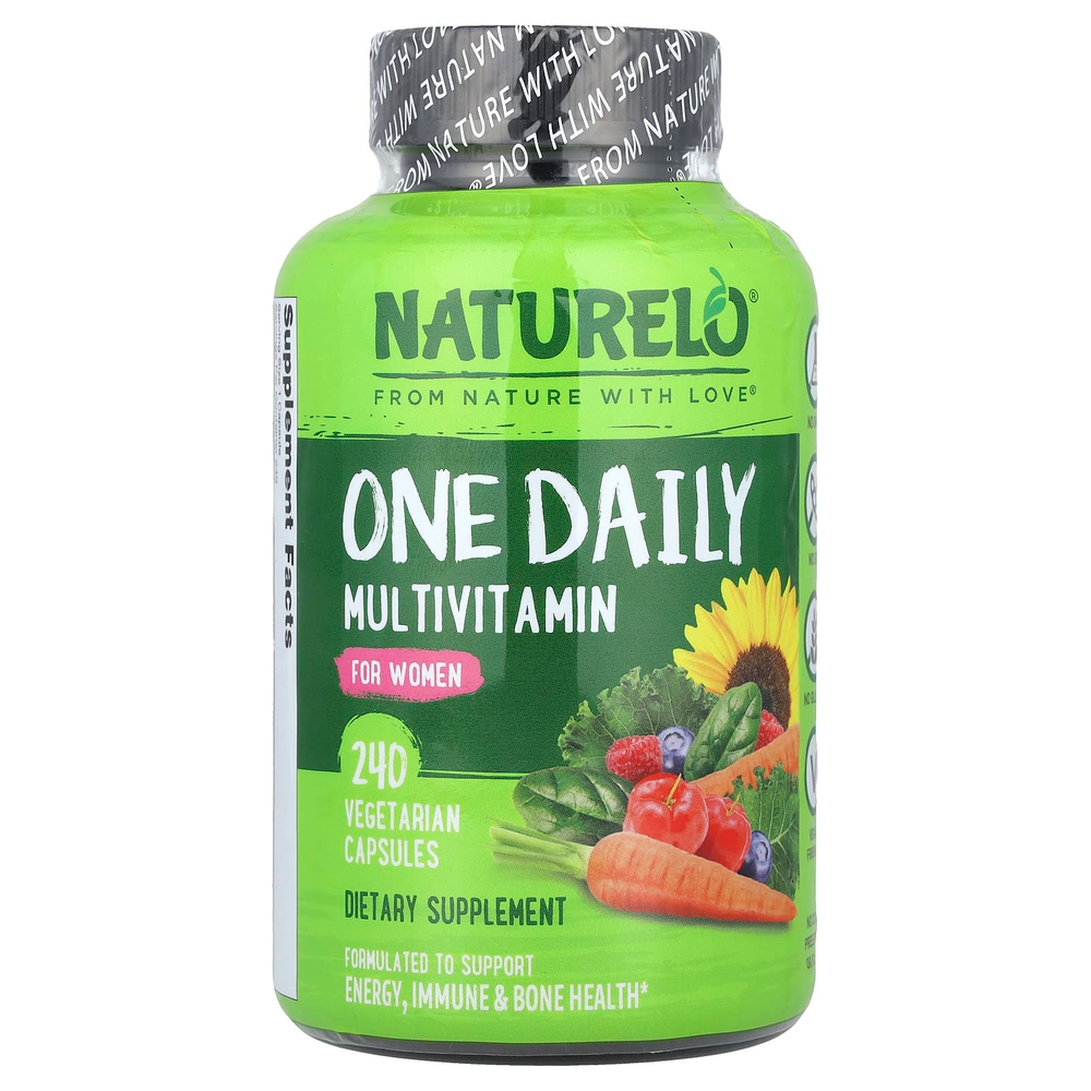 NATURELO, One Daily, мультивитамины для женщин, для приёма один раз в день, 240 вегетарианских капсул