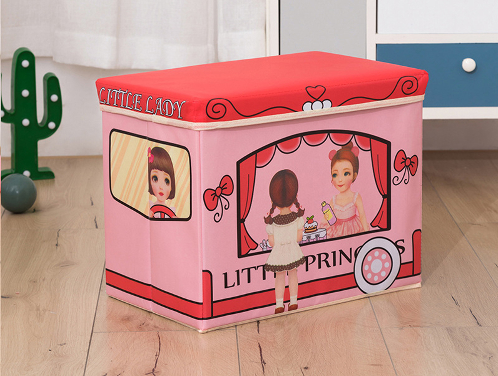 Коробка для хранения игрушек и вещей Blonder Home Trailer Little Princess CVAN/37