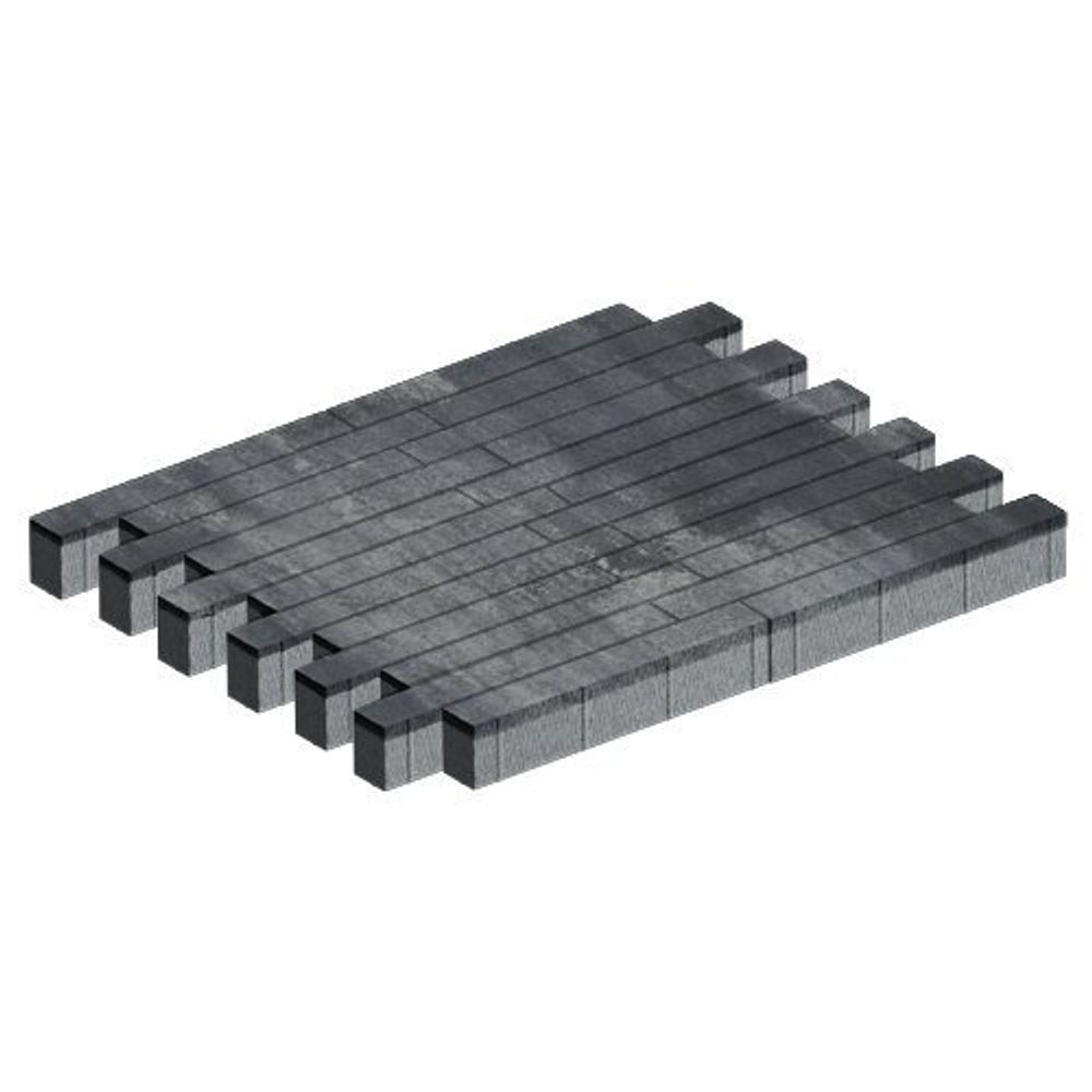 Тротуарная плитка Кроссбар Хэви, 100 мм, ColorMix Актау, гладкая