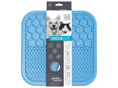 M-PETS Лизательный коврик для домашних животных, голубой, размер L, 30x30x1 см, цвет голубой