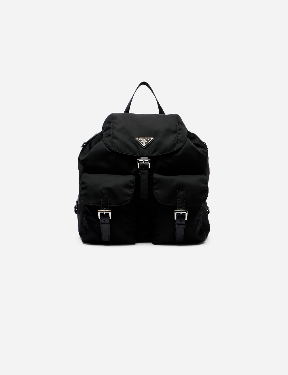 Рюкзак Prada Re-Nylon Medium Leather-Trimmed "Black"