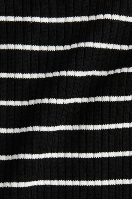 H&M Топ трикотажный эластичный, черный/белый