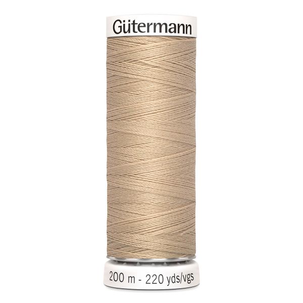 Нитки универсальные Gutermann Sew-all 100 (200 метров), 5 кат. | 186 крем-брюле