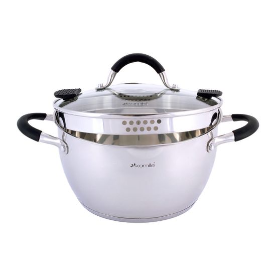 Кастрюля 6 л. из нержавеющей стали Kamille КМ-5750