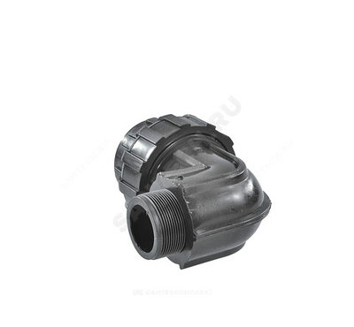 Отвод компрессионный ПЭ Дн 63х2"х90гр НР 1000311