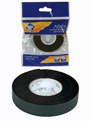 Скотч 2-х сторонний  12мм х 2м зеленый Nova Bright 46669