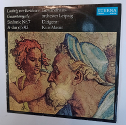 Винтажная виниловая пластинка LP L. V. Beethoven Бетховен Gewandhausorchester Leipzig, Kurt Masur Sinfonie Nr. 7 A dur Op. 92 (ГДР 1975)
