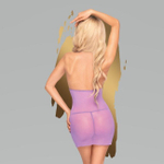 Пеньюар Penthouse "Bedtime story" purple (M/L) в комплекте с трусиками. (Цвет: фиолетовый)