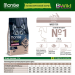 Сухой корм для взрослых собак низкозерновой из мяса гуся Monge Dog BWild LOW GRAIN 2,5кг