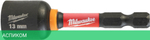 Насадка торцевая Milwaukee Shockwave 1/4" Hex-13ммx65мм (4932492443)