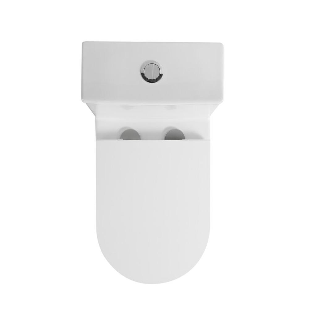 Унитаз напольный Grossman Classic GR-4484SQ (700х385х745) безободковый,белый,моноблок с тонкой крышкой,микролифт,смыв торнадо,1 мест