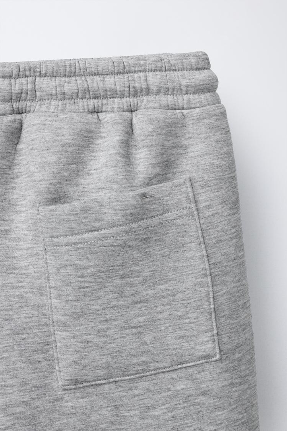 ZARA БРЮКИ STRAIGHT FIT ИЗ НЕОПРЕНА, СЕРЫЙ МЕЛАНЖ