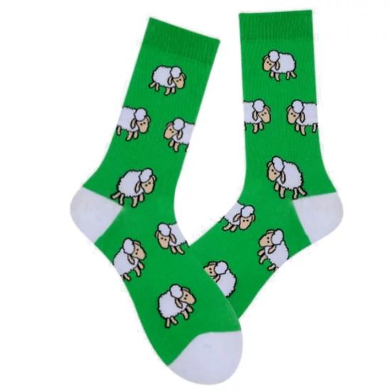Носки "Барашки на пастбище", р-р 38-44 (зеленый)
