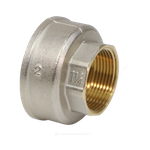 Муфта латунь никель переходная Ду 50х32 (2"х1 1/4") ВР/ВР 9019 ГОСТ 32585-2013 Aquasfera 9019-12