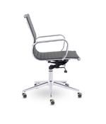 Кресло Кайман СН-300 софт, низкая спинка, хром, экокожа Santorini