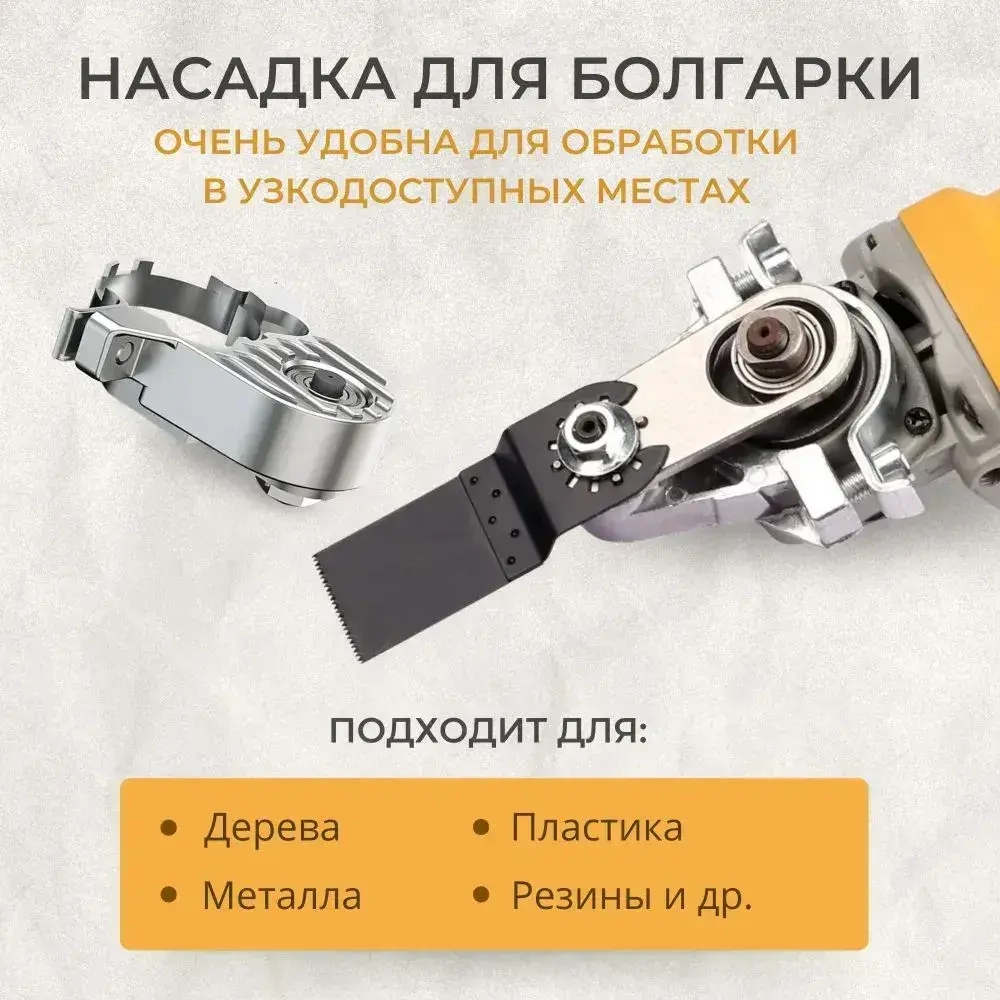 Насадка- реноватор на болгарку М14 ; Реноватор для УШМ, Пила, лопата, шлифовальная машина для типа 115MM/125ММ