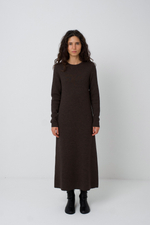 Тестовый экземпляр. Платье Serena из extra fine мериноса 100%. Цвет коричневый топаз. Размер SM. №65