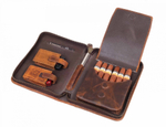 Сигарная сумка P&A на 6 сигар, натуральная кожа C251-Tobacco