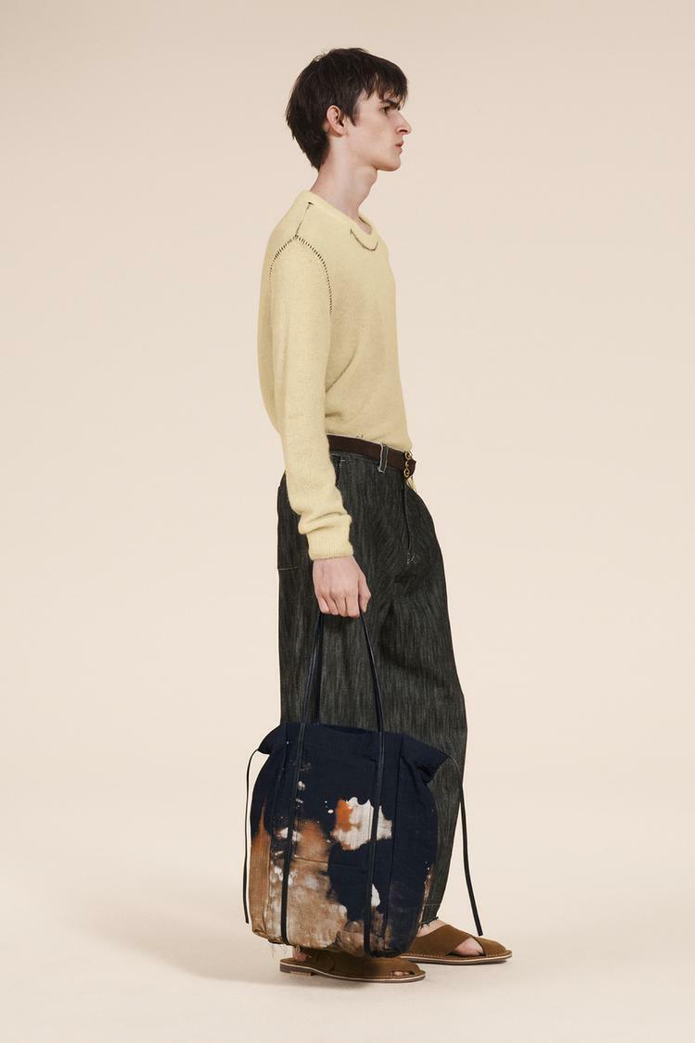 ZARA СУМКА ДЛЯ ПОКУПОК С ПРИНТОМ, ЧЕРНЫЙ