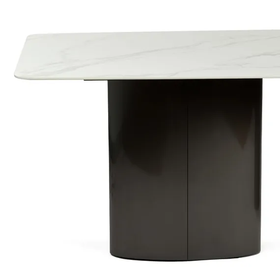 Обеденный стол Arrell 200х100 см, белая керамика