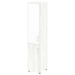 Yalta Шкаф узкий LT.SU-1.2 R (L) white Снежная Патина/Стекло White 400*450*1987