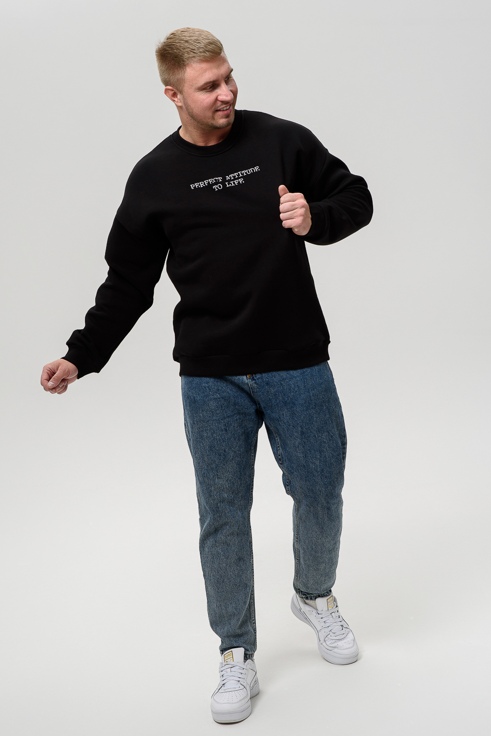 8522 Мужской свитшот оверсайз