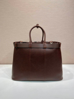 Prada Buckle Leather Bag With Belt 48 cm