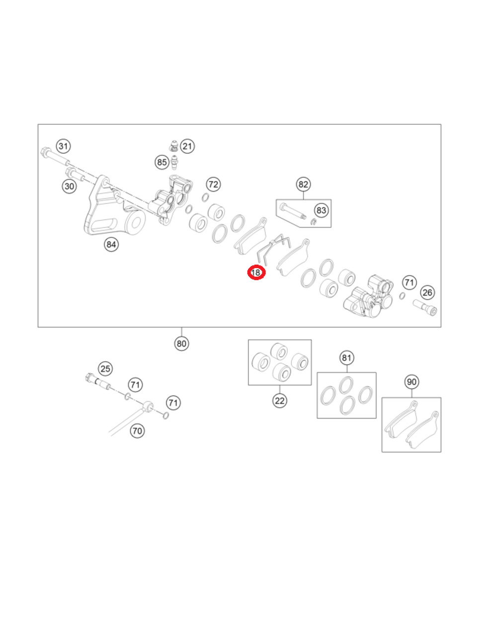 Пружина тормозных колодок KTM, HQV, GASGAS MC-65