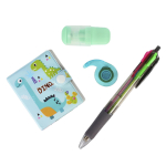 Набор "Динозавр" на блистере: блокнот в ПВХ 42л, ручка 4цв, текстовыделитель