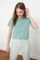 Qadın üçün qısa qol xaki köynək TWOSS20TS0133
