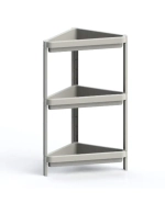 Этажерка 3-х секционная KLEO угловая, цвет бежевый,44,2*33*70см