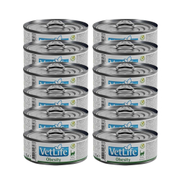 Консервы FARMINA Vet Life Cat Obesity для кошек при ожирении (паштет) - 12х85 гр