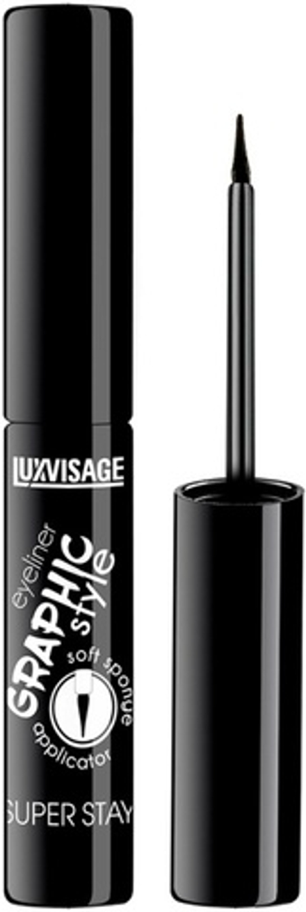 LUXVISAGE Подводка-аппликатор д/глаз GRAPHIC style черная *6