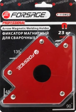 Фиксатор магнитный для сварочных работ (23кг, 135гр., 45гр.), в блистере Forsage F-115W23