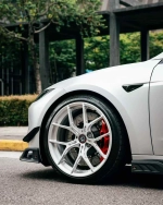 Карбоновый обвес для Tesla Model 3 2017-2025+ боковые юбки диффузор спойлер губа переднего бампера канарды