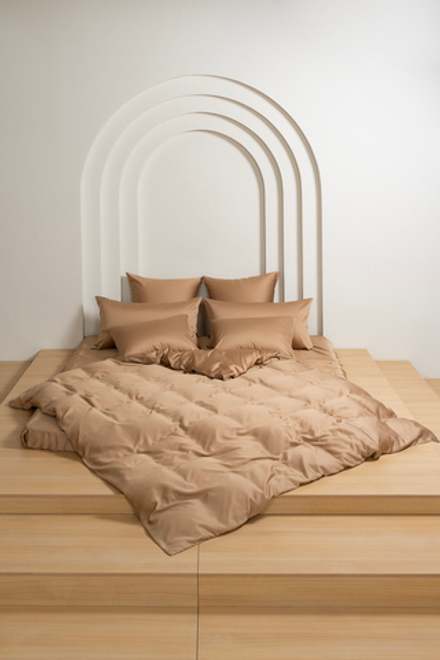 Постельное белье 2 спальное евро German Grass Sand Brilliant песочно-бежевое