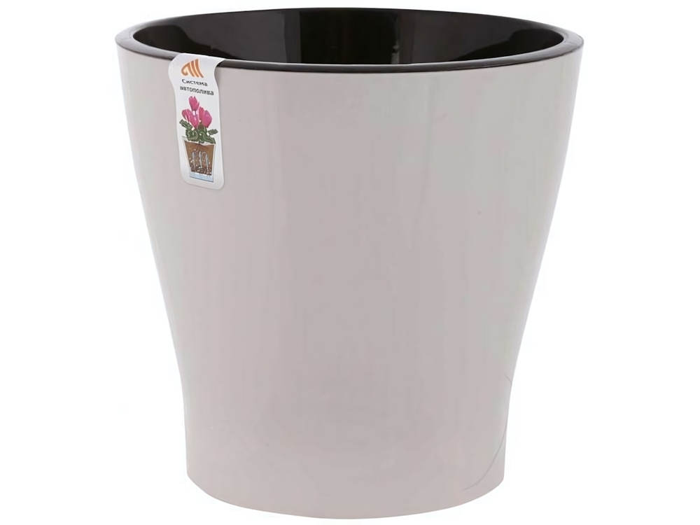Горшок цветочный Лея 5л двойной (бежевый)