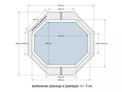 Морозоустойчивый сборный бассейн 465 х 370 см "Киренга" овальный