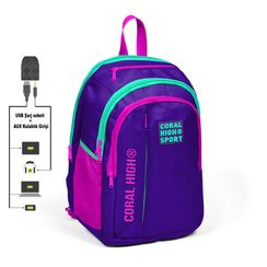 Çanta \ Сумка \ Bag CORAL HIGH SPORT SIRT ÇANTA(USB+AUX SOKETLİ)23245