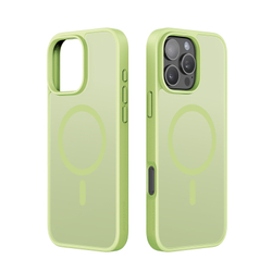 Защитный матовый чехол зеленого цвета (Lime Green) с MagSafe для iPhone 16 Pro Max, серия Yind Series от Dux Ducis