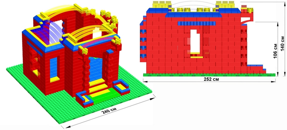 Конструктор Leco Дворцы GigaBloks 10"