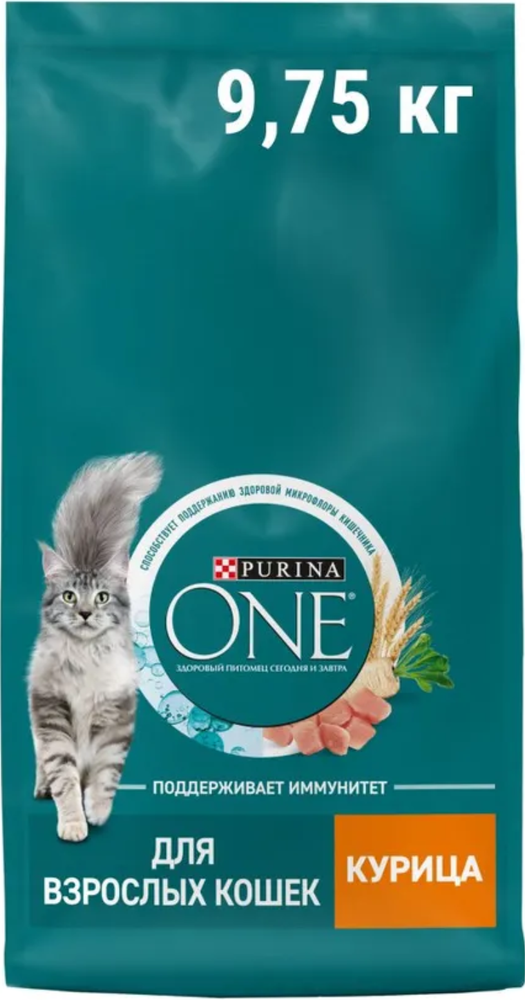 Пурина ONE для кошек Курица 9,75кг.