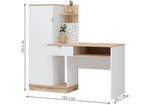 Компьютерный стол Woodville Джидда 1500 белый, дуб делано