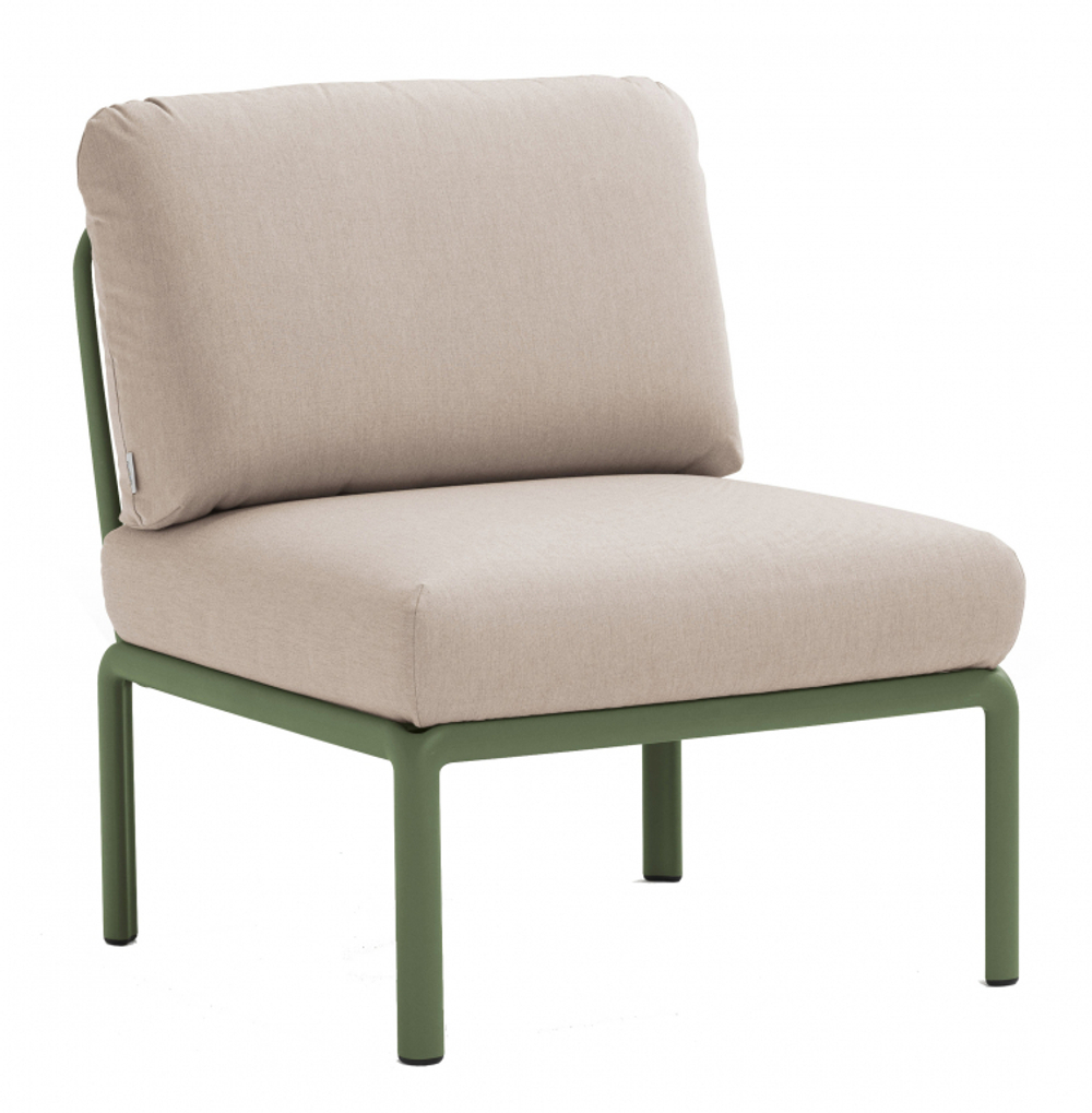 Модуль центральный пластиковый с подушками Nardi Komodo Elemento Centrale, агава, холст