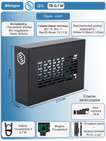 Внешний корпус Wikingoo Q1L PCIe 4.0 X 16. Thunderbolt 3/4.